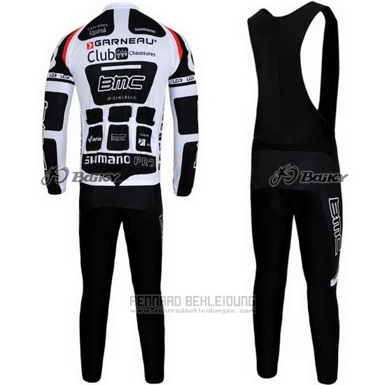 2011 Fahrradbekleidung BMC Wei und Shwarz Trikot Langarm und Tragerhose